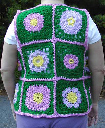 Rose and Lilac Flower Vest